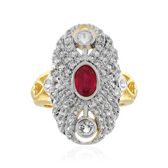 Anillo en plata con Rubí de Madagascar