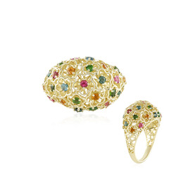 Anillo en oro con Indicolita (Ornaments by de Melo)