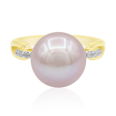 Anillo en oro con Perla Ming rosa (TPC)