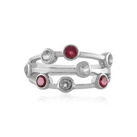 Anillo en plata con Rubí de Madagascar