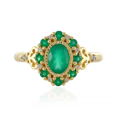Anillo en plata con Ónix verde
