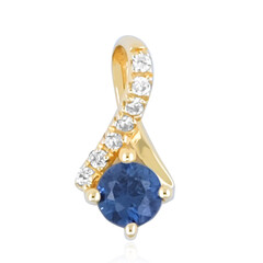 Colgante en oro con Zafiro azul