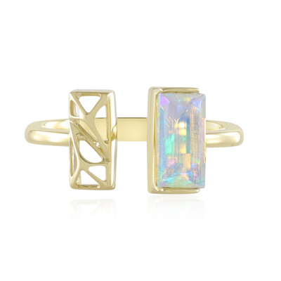 Anillo en oro con Ópalo Welo AAA (Ornaments by de Melo)