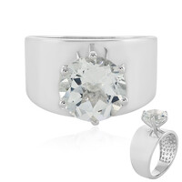 Anillo en plata con Topacio blanco