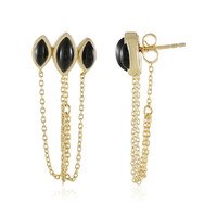 Pendientes en plata con Ónix negro