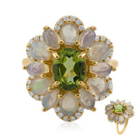 Anillo en plata con Peridoto de Birmania