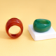 Anillo con Ágata verde