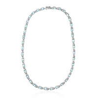 Collar en plata con Topacio azul cielo
