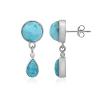 Pendientes en plata con Larimar