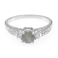 Anillo en plata con Espectrolita