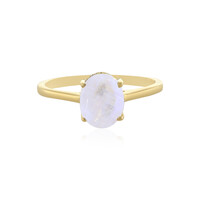 Anillo en plata con Piedra de Luna arcoíris