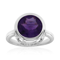 Anillo en plata con Amatista de Zambia