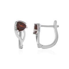 Pendientes en plata con Granate de Mozambique