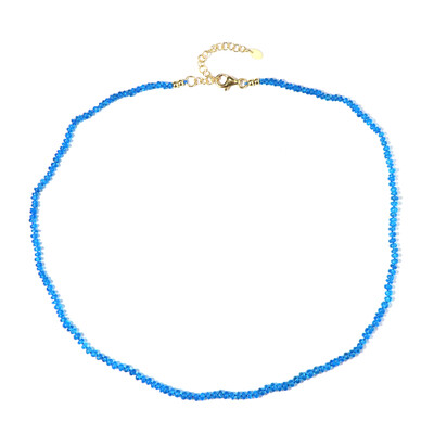 Collar en plata con Apatita azul neón (Adela Silber)
