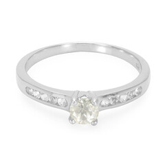 Anillo en plata con Piedra del sol plateada