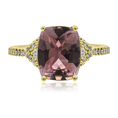 Anillo en oro con Turmalina neón del Congo (CIRARI)