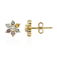 Pendientes en plata con Topacio blanco