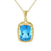 Collar en plata con Topacio azul suizo