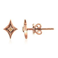 Pendientes en oro con Diamante rosa de Francia de Argyle SI1