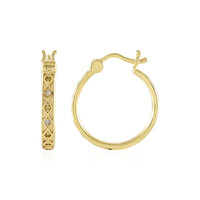 Pendientes en plata con Diamante amarillo I2