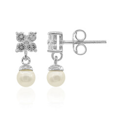 Pendientes en plata con Perla Freshwater
