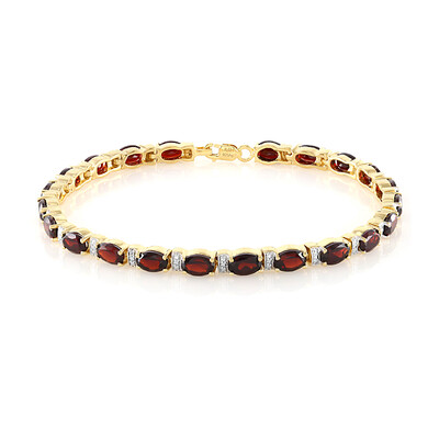 Brazalete en plata con Granate de Mozambique