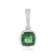 Colgante en plata con Apatita verde