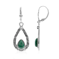 Pendientes en plata con Malaquita (Desert Chic)