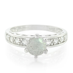Anillo en plata con Espectrolita
