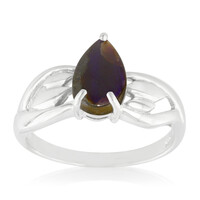 Anillo en plata con Ammolita