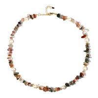 Collar en plata con Perla blanca Freshwater (Riya)