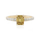 Anillo en oro con Zircón amarillo