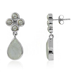 Pendientes en plata con Labradorita blanca