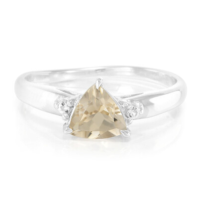 Anillo en plata con Cuarzo champán