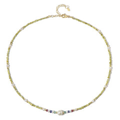 Collar en plata con Diamante amarillo (Riya)