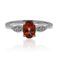 Anillo en plata con Topacio mandarina