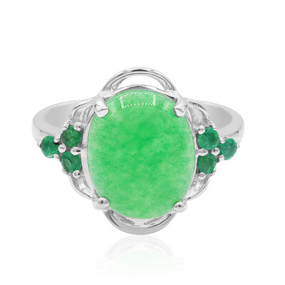 Anillo en plata con Ágata verde