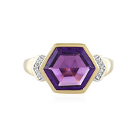 Anillo en plata con Amatista de Zambia