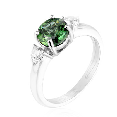 Anillo en plata con Apatita Cromada