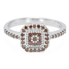 Anillo en plata con Diamante fantasía
