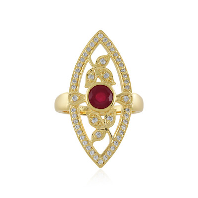 Anillo en plata con Rubí de Madagascar