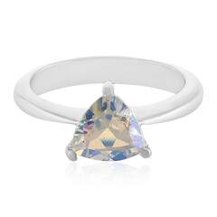 Anillo en plata con Topacio arcoíris