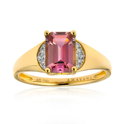 Anillo en oro con Diáspora rosa (AMAYANI)