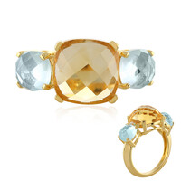 Anillo en plata con Citrino