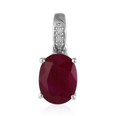 Colgante en plata con Rubí de Kenia