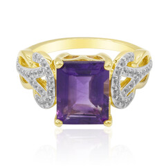 Anillo en plata con Amatista de Zambia