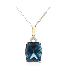 Collar en oro con Topacio azul de Londres (CIRARI)