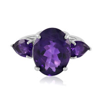 Anillo en plata con Amatista de Zambia