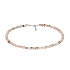 Collar en plata con Ópalo rosa