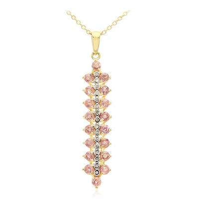 Collar en oro con Zafiro Padparascha no calentado (AMAYANI)